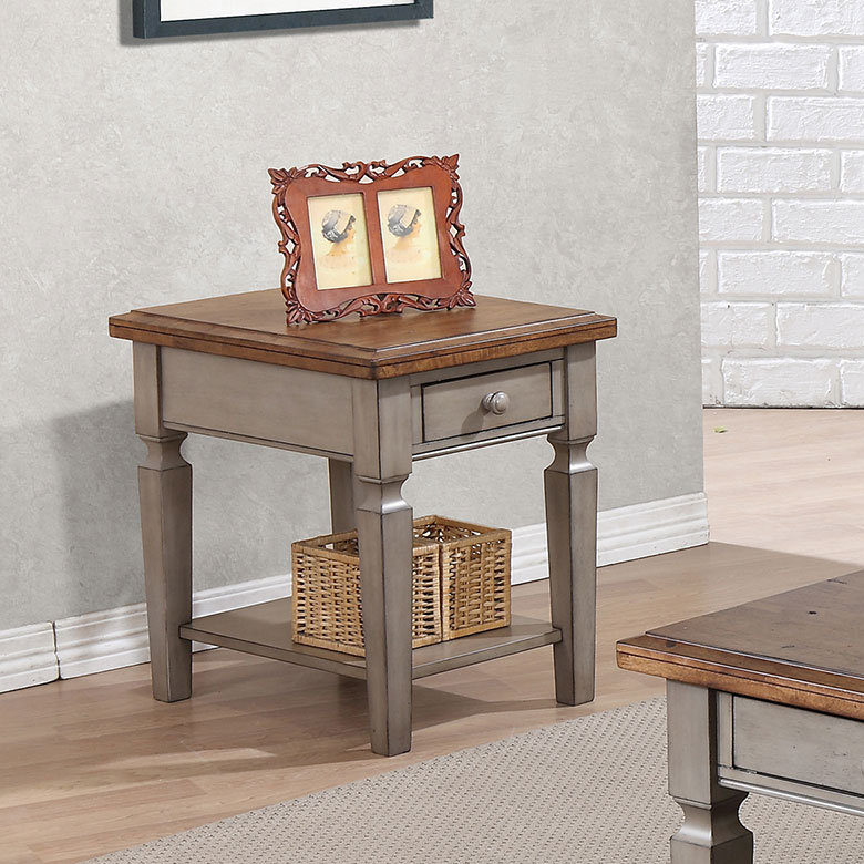 Sand & Stable Bonas 24'' Tall Solid Wood End Table with Storage & Reviews Wayfair